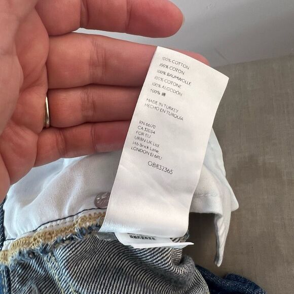 FREE PEOPLE STRAIGHT UP BAGGY MEDIUM WASH HIGH RISE JEANS size 25 - Picture 11 of 12